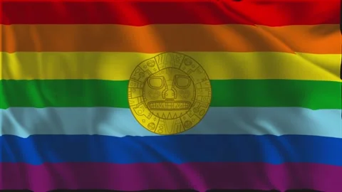 Flag of Cusco waving slowly Stock-Footage 340171303