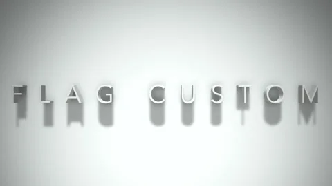Flag custom 3D title animation with shadows on a white background Stock Footage 297272510