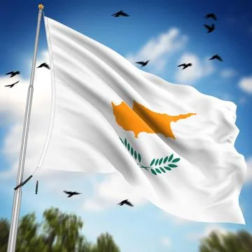 Flag of Cyprus Flag of Cyprus , This is a computer generated and 3d render... Foto stock