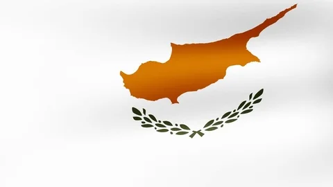 Flag of Cyprus, fluttering in the wind. 3D rendering. Looping video. Video stock 76781441