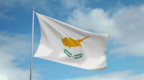 Flag of Cyprus  스톡 동영상 435826