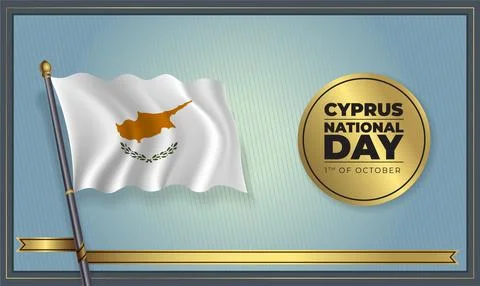Flag Cyprus National Day Stock Illustration