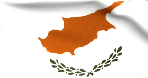 Flag of Cyprus Waving 3D Animation Close up, 4K UHD 60 FPS Stock Footage 160686570