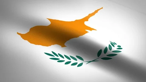 Flag of Cyprus. Waving flag with highly detailed fabric texture seamless Stock-Footage 120289857