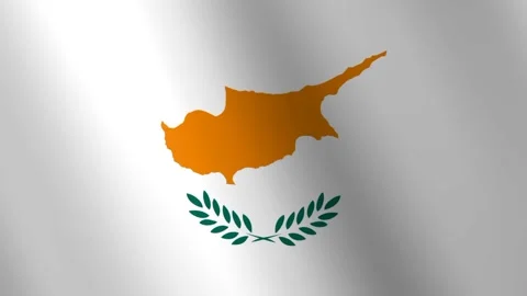 Flag of Cyprus waving. Seamless loop animation of the Cypriot national flag Stock Footage 319898406