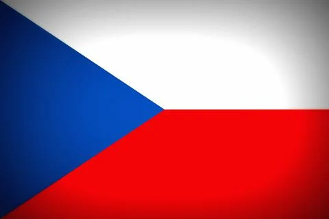 Flag of the Czech Czechia Stock Illustration