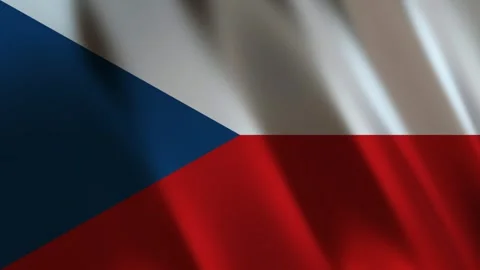 Flag of the Czech Republic, 3D Render Stock Footage 275570988