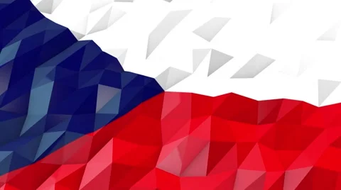 Flag of Czech Republic 3D Wallpaper Illustration Stock Footage 66418862
