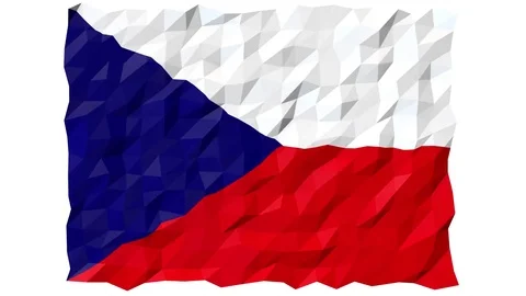 Flag of Czech Republic 3D Wallpaper Animation Video stock 80953067