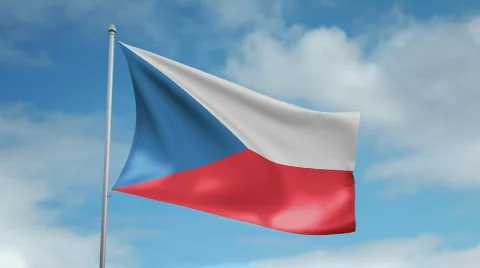 Flag of Czech Republic 스톡 동영상 435816