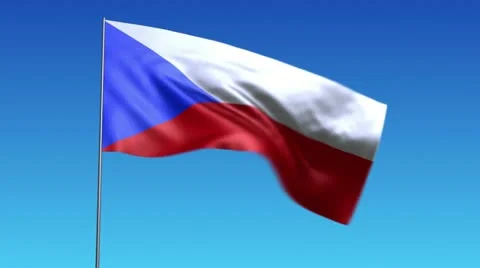 Flag of Czech Republic Stock Footage 10809014