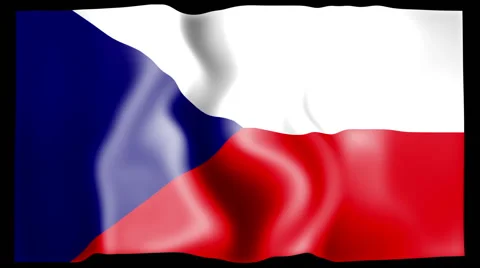 Flag of Czech Republic Stock Footage 46608879
