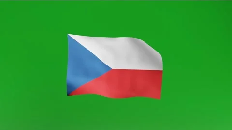Flag of the Czech Republic Stock Footage 162025677