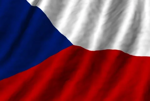 Flag of the Czech Republic Stock Footage 291754724