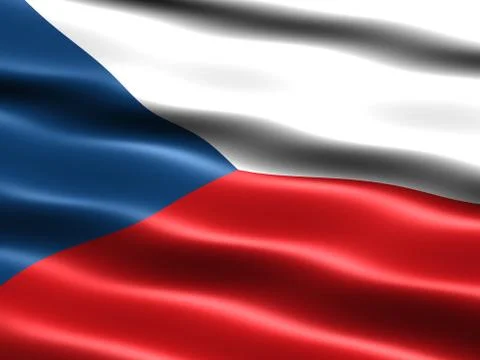 Flag of the czech republic 스톡 일러스트