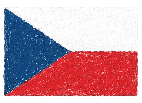 Flag of czech republic Stock Illustration