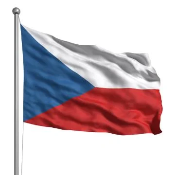 Flag of the czech republic Stock Illustration