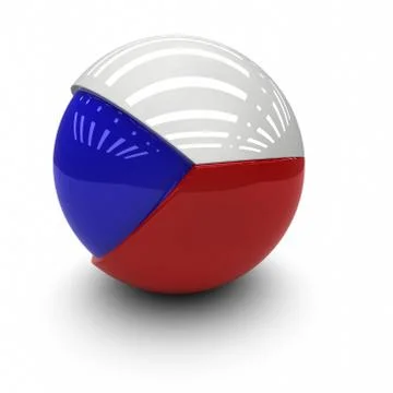 Flag of the czech republic Stock Illustration