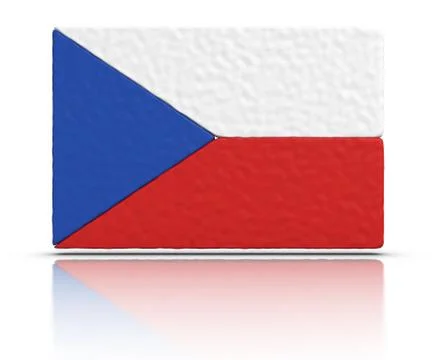 Flag of the czech republic Stock Illustration
