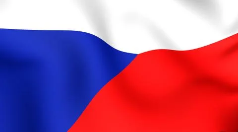 Flag of czech republic Stock Illustration