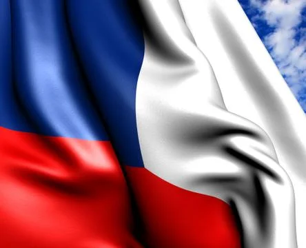Flag of czech republic Stock Illustration