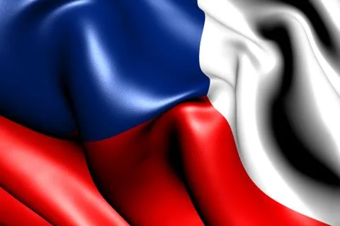 Flag of czech republic Stock Illustration