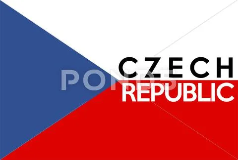 Flag of czech republic Stock Illustration