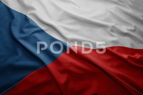 Flag of czech republic Stock Illustration