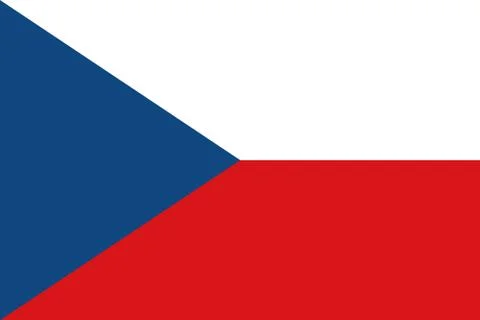 Flag of the czech republic Stock Illustration