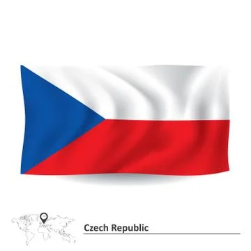 Flag of Czech Republic Stock Illustration