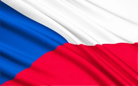 Flag of Czech Republic Stock Illustration