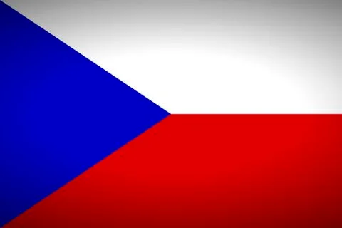 Flag of Czech Republic Stock Illustration