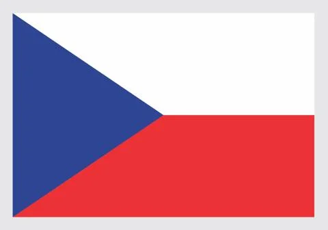Flag of Czech Republic Stock Illustration