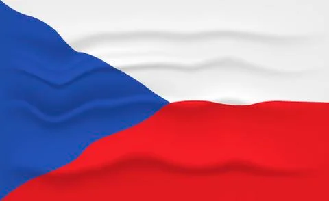Flag of Czech Republic Stock Illustration
