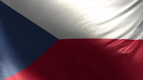 Flag of Czech Republic Loop Stock Footage 118684890