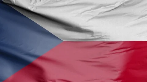 Flag of Czech Republic Realistic 3D Stock Footage 118682986