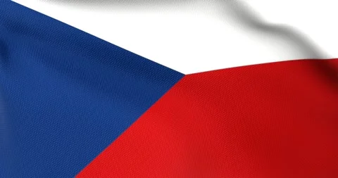 Flag of Czech Republic Waving 3D Animation Close up, 4K UHD 60 FPS Stock Footage 160686668