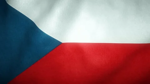 Flag of czech republic waving in the wind Stock-Footage 125827880