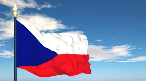 Flag Of Czechia Video stock 10687445