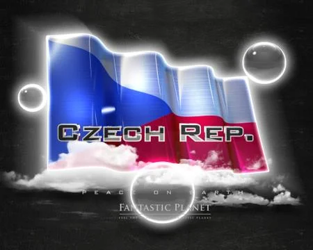 Flag CzechRep quality designer flag イラスト素材