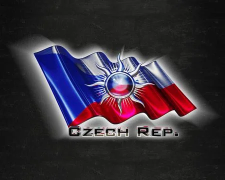 Flag CzechRep quality designer flag Stock Illustration