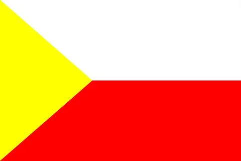 Flag of the Czestochowa County Illustrazione stock