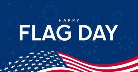 Flag Day background, USA Flag Day banner, celebration design Illustrazione stock
