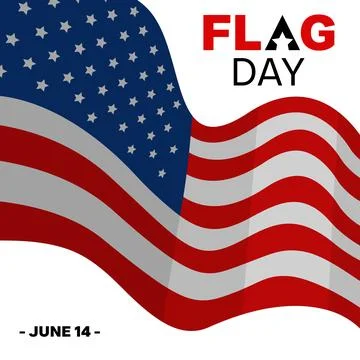 Flag Day banner design. Flag Day, June 14 Stock Illustration
