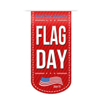 Flag day banner design Illustrazione stock