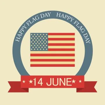 Flag Day. Stock Illustration