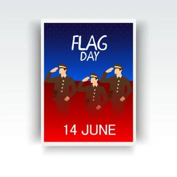 Flag Day. Stock Illustration
