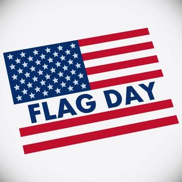 Flag day usa stamp Illustrazione stock