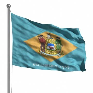 Flag of delaware Illustrazione stock