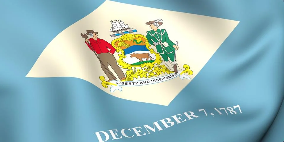 Flag of delaware Stock Illustration